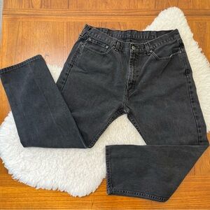 Levi’s 505 Straight Leg Denim Jeans Dark Gray Black 100% Cotton 38x30